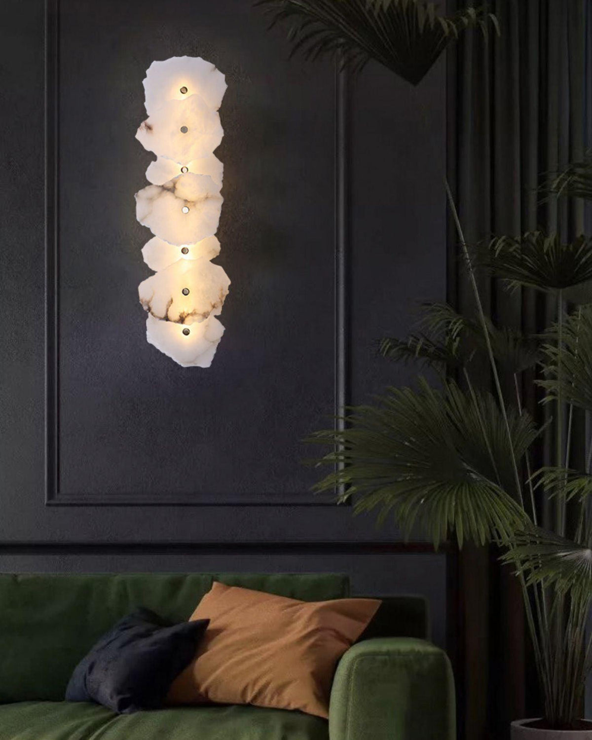 Alaeila Blumen-Cluster Alabaster-Wandleuchte