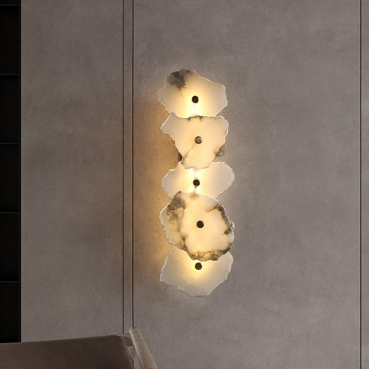 Alaeila Blumen-Cluster Alabaster-Wandleuchte