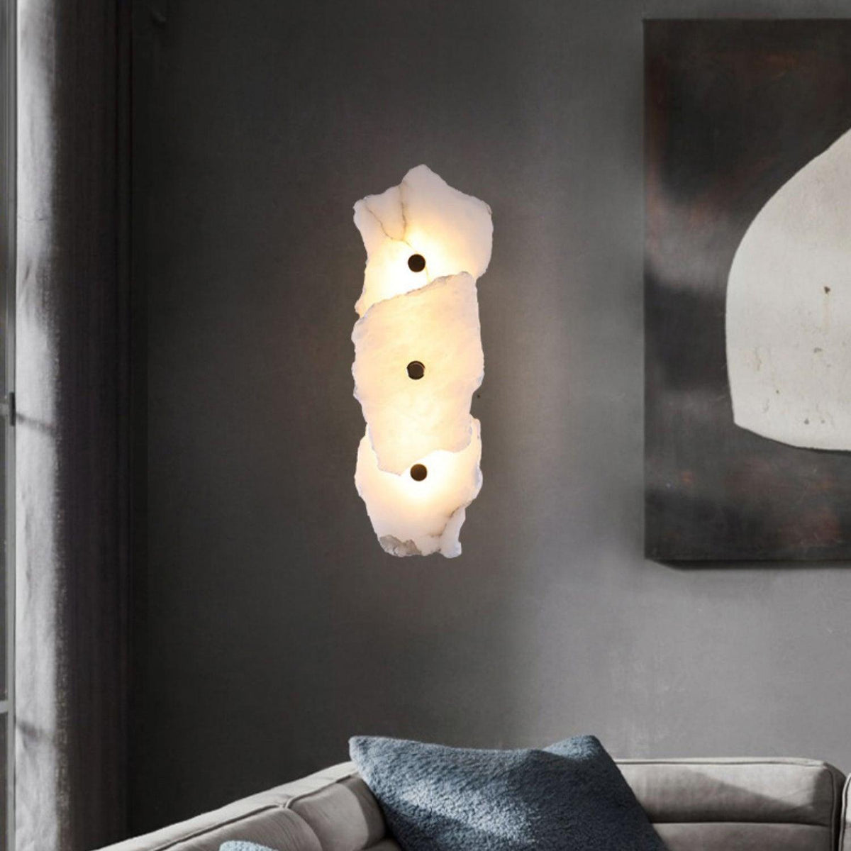 Alaeila Blumen-Cluster Alabaster-Wandleuchte