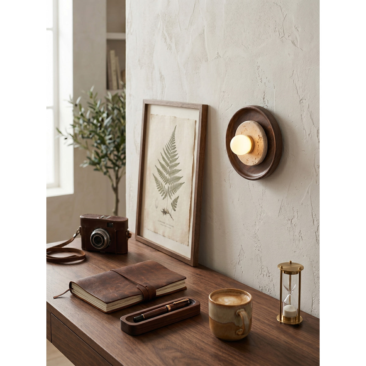 Lumenhart Travertine-Wandleuchte