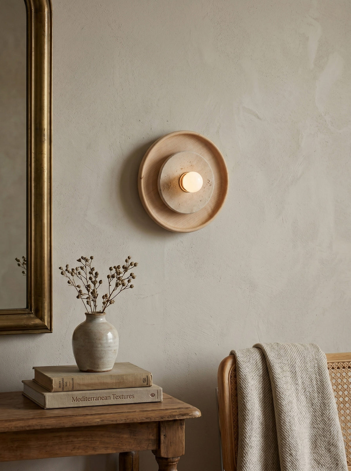 Lumenhart Travertine-Wandleuchte