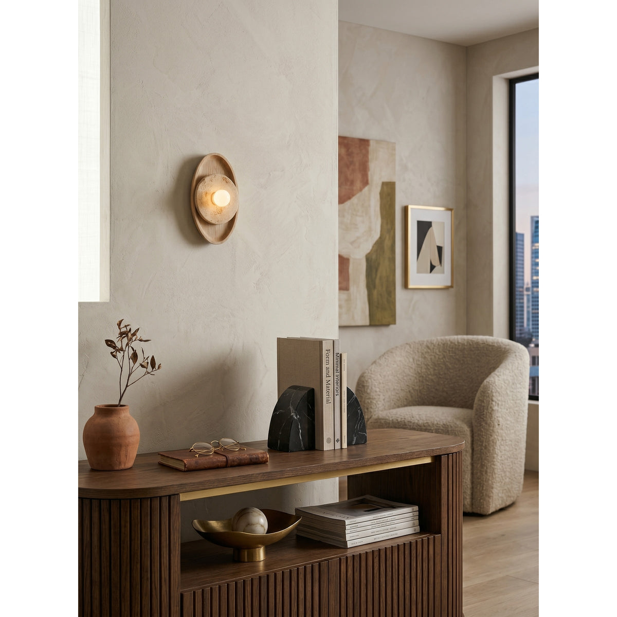 Lumenhart Travertine-Wandleuchte