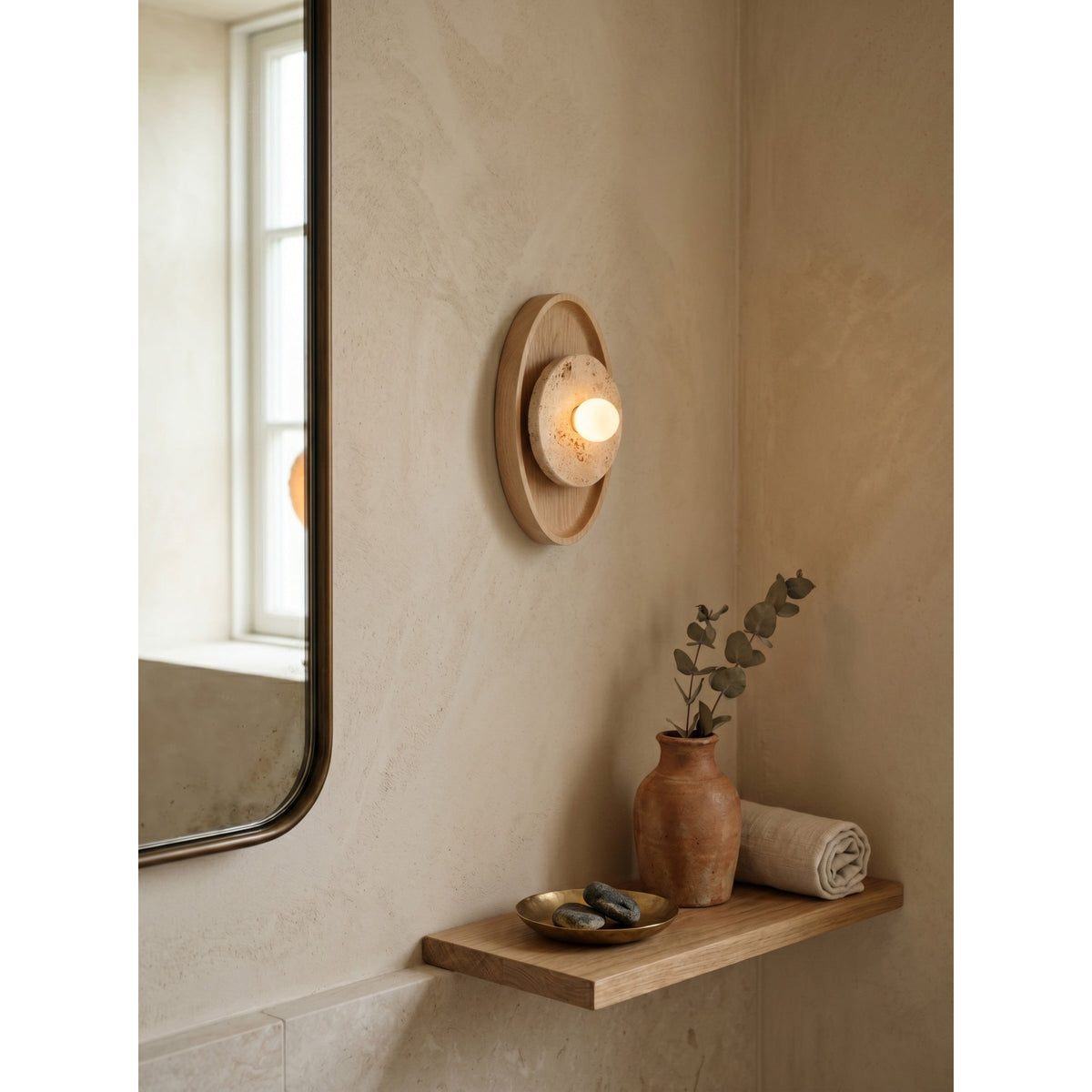 Lumenhart Travertine-Wandleuchte