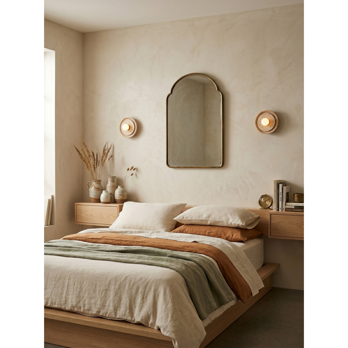 Lumenhart Travertine-Wandleuchte