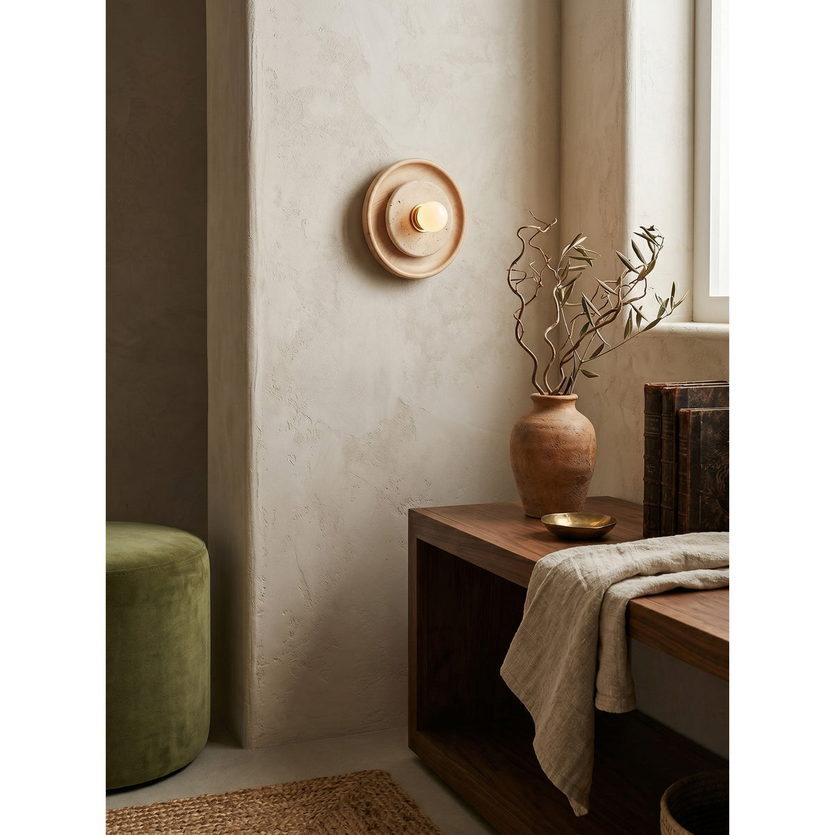 Lumenhart Travertine-Wandleuchte