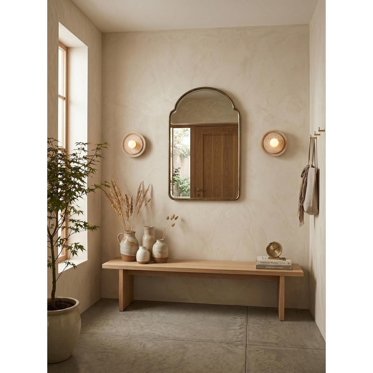 Lumenhart Travertine-Wandleuchte