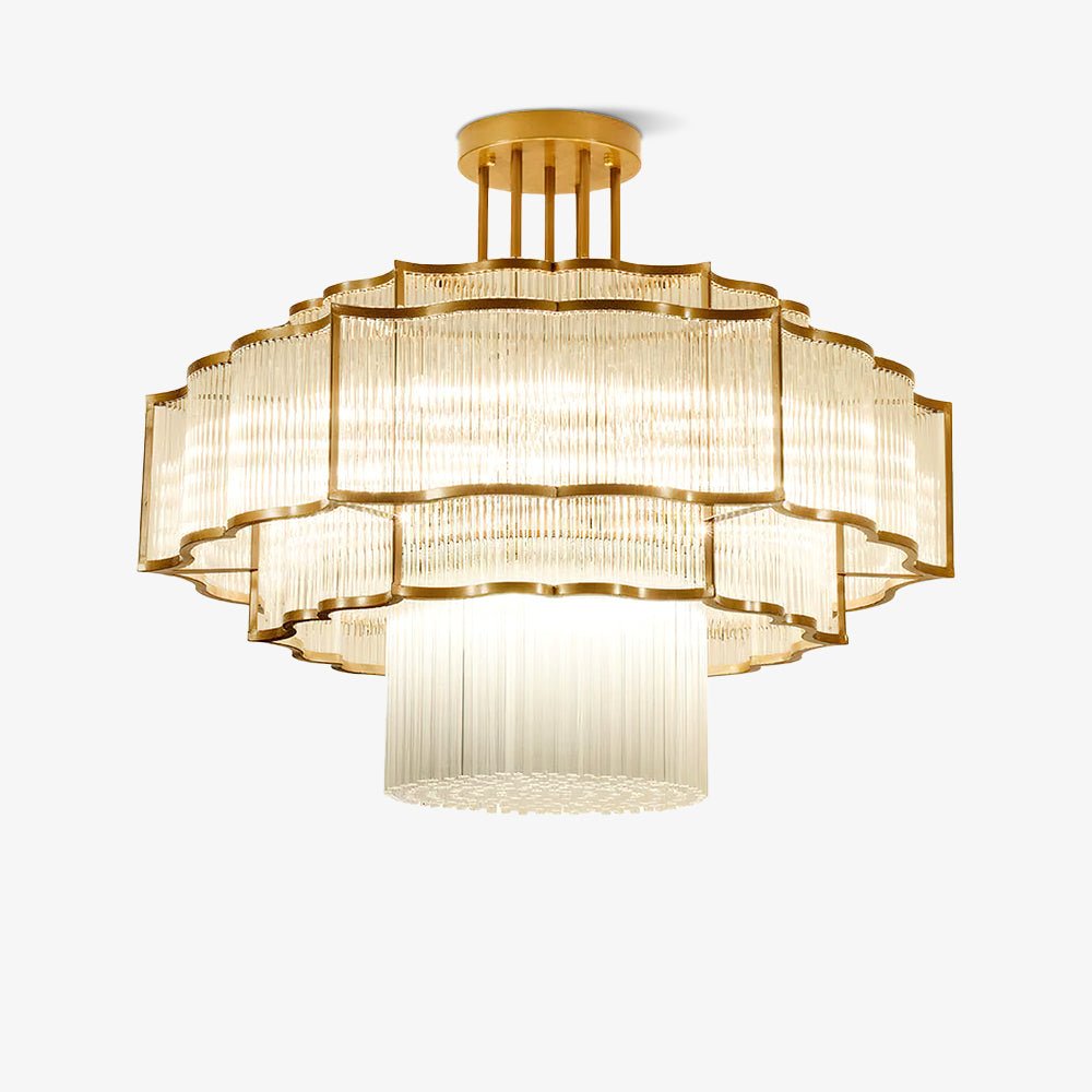 Eirelaine Kronleuchter Gold Schwarz Glas
