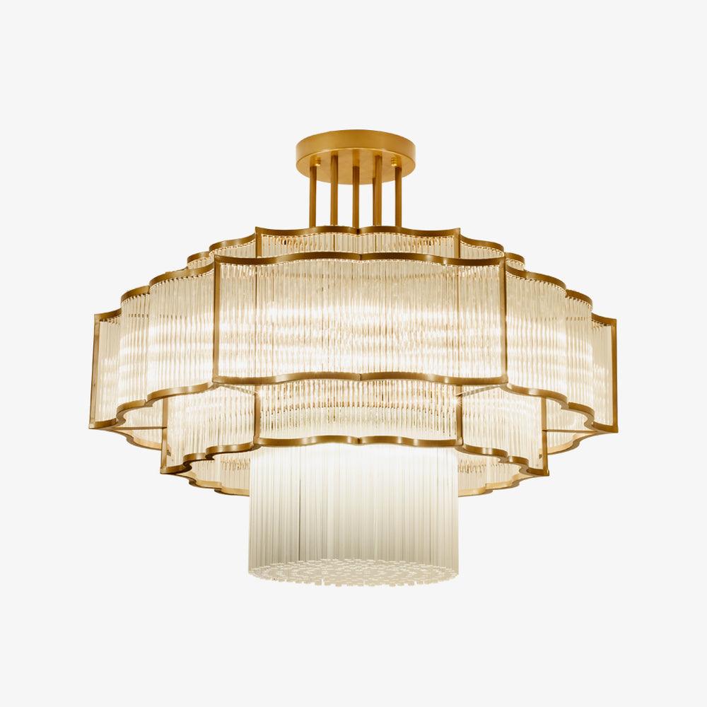 Eirelaine Kronleuchter Gold Schwarz Glas