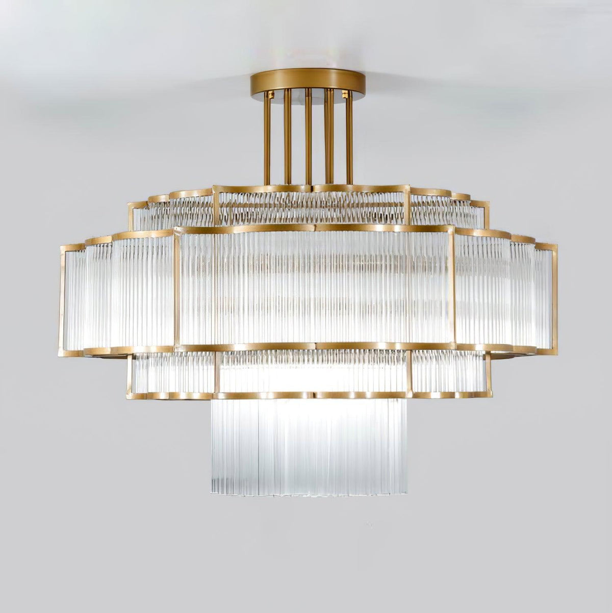 Eirelaine Kronleuchter Gold Schwarz Glas