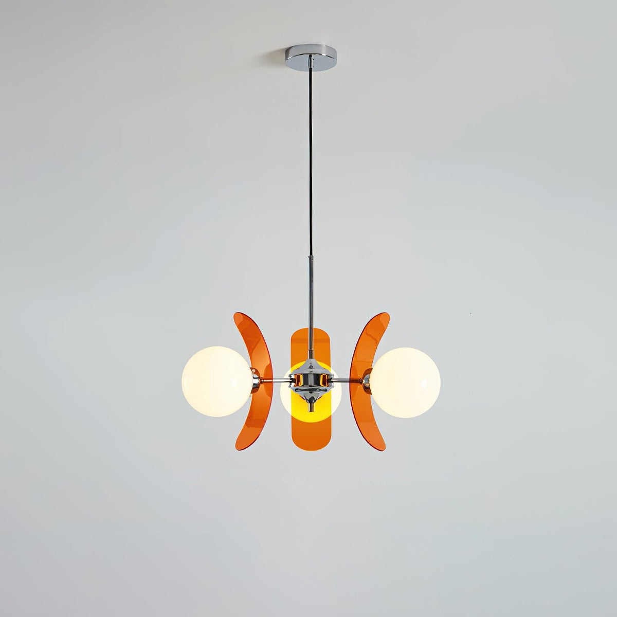 Ulano Kronleuchter in Braun und Orange