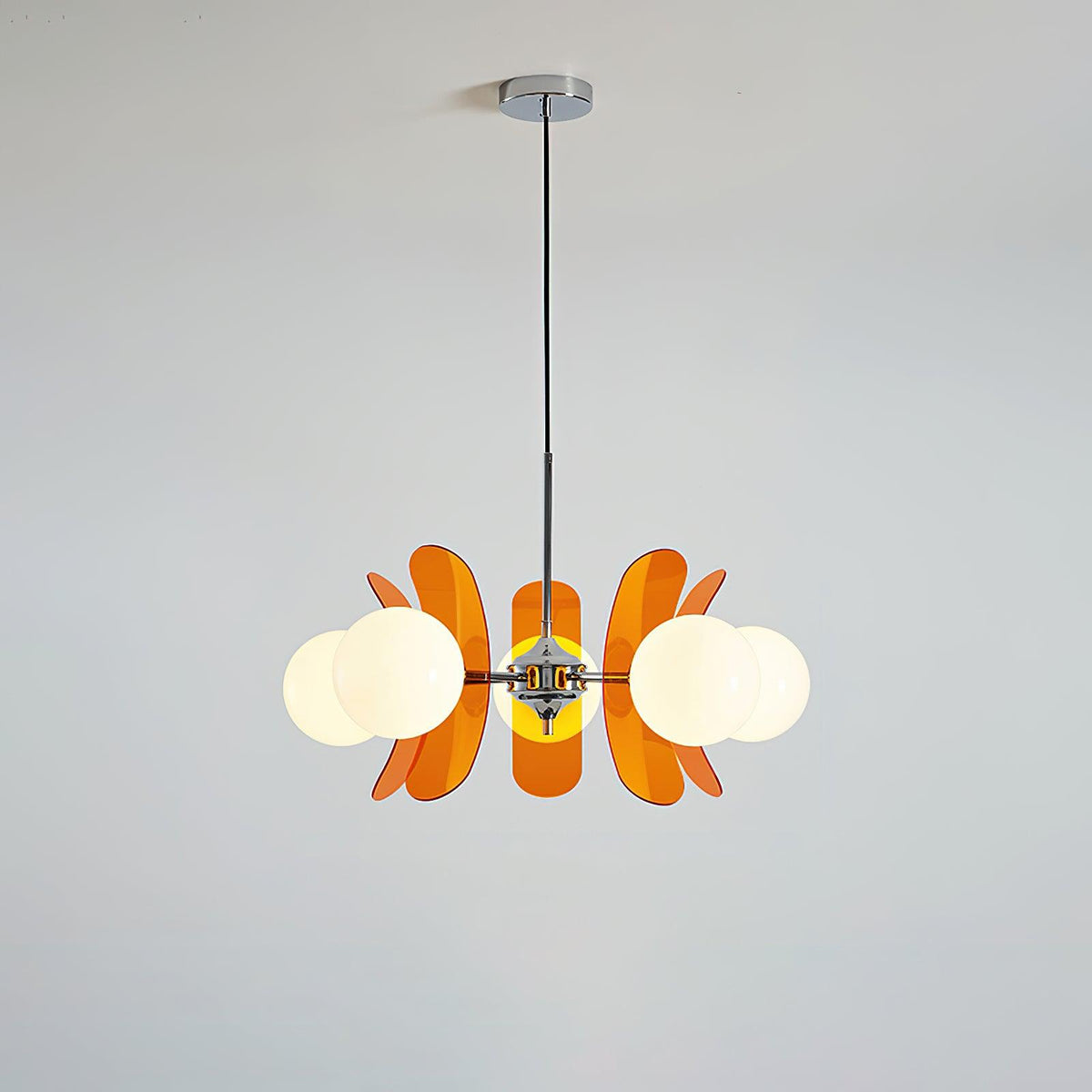 Ulano Kronleuchter in Braun und Orange