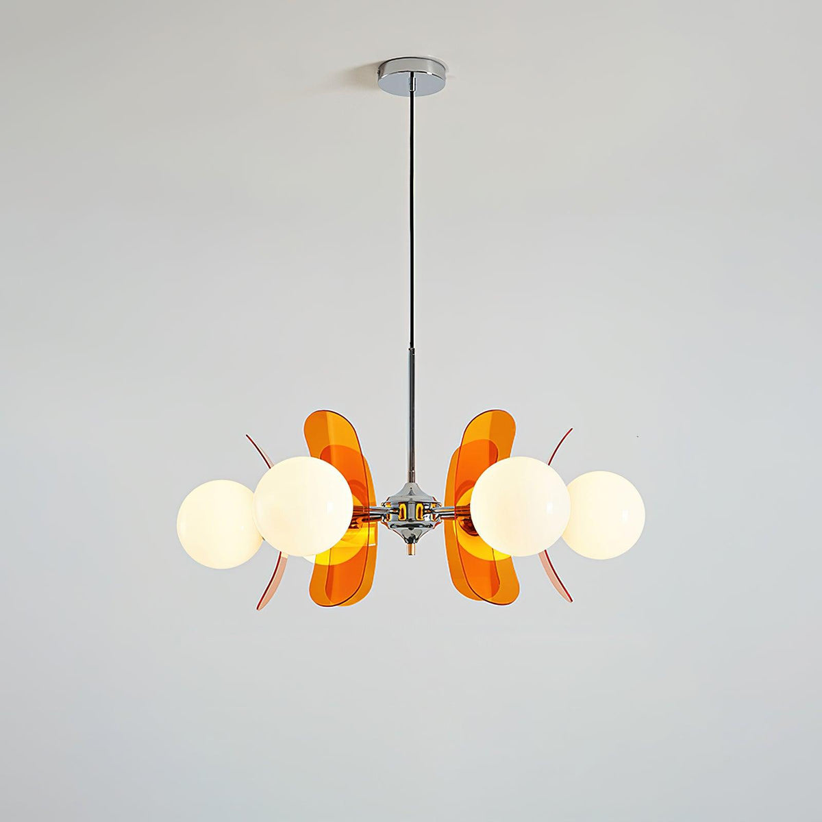 Ulano Kronleuchter in Braun und Orange