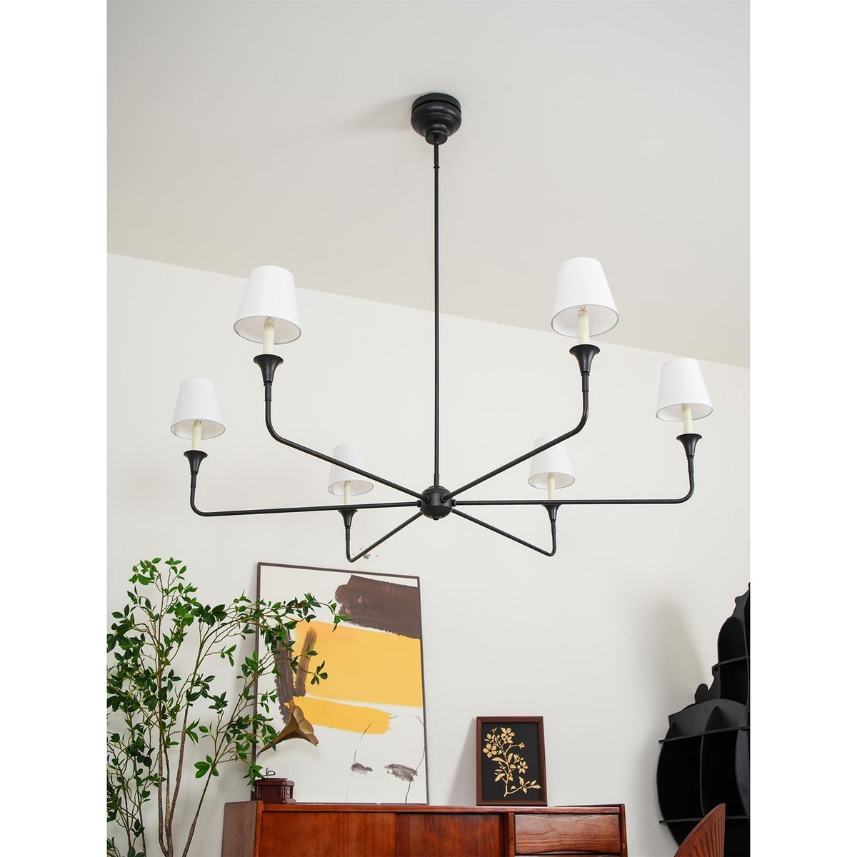 Arthaila Vintage Industrial Grande Stoff-Kronleuchter