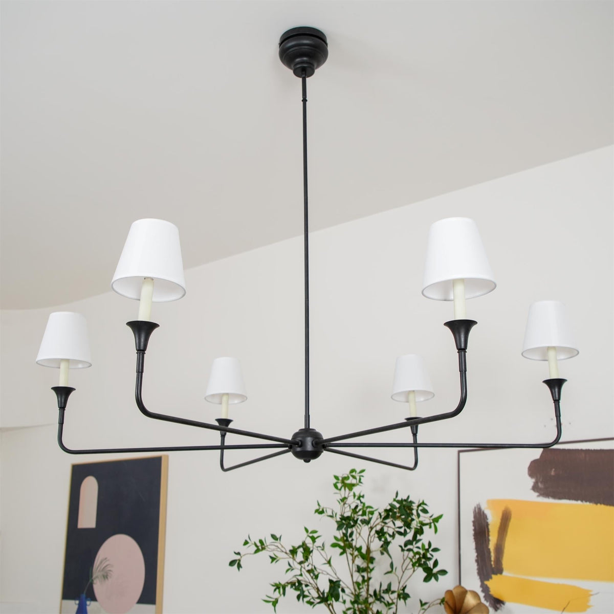 Arthaila Vintage Industrial Grande Stoff-Kronleuchter