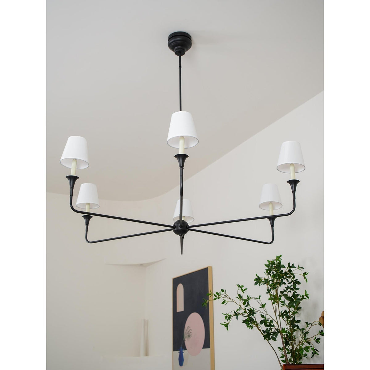 Arthaila Vintage Industrial Grande Stoff-Kronleuchter