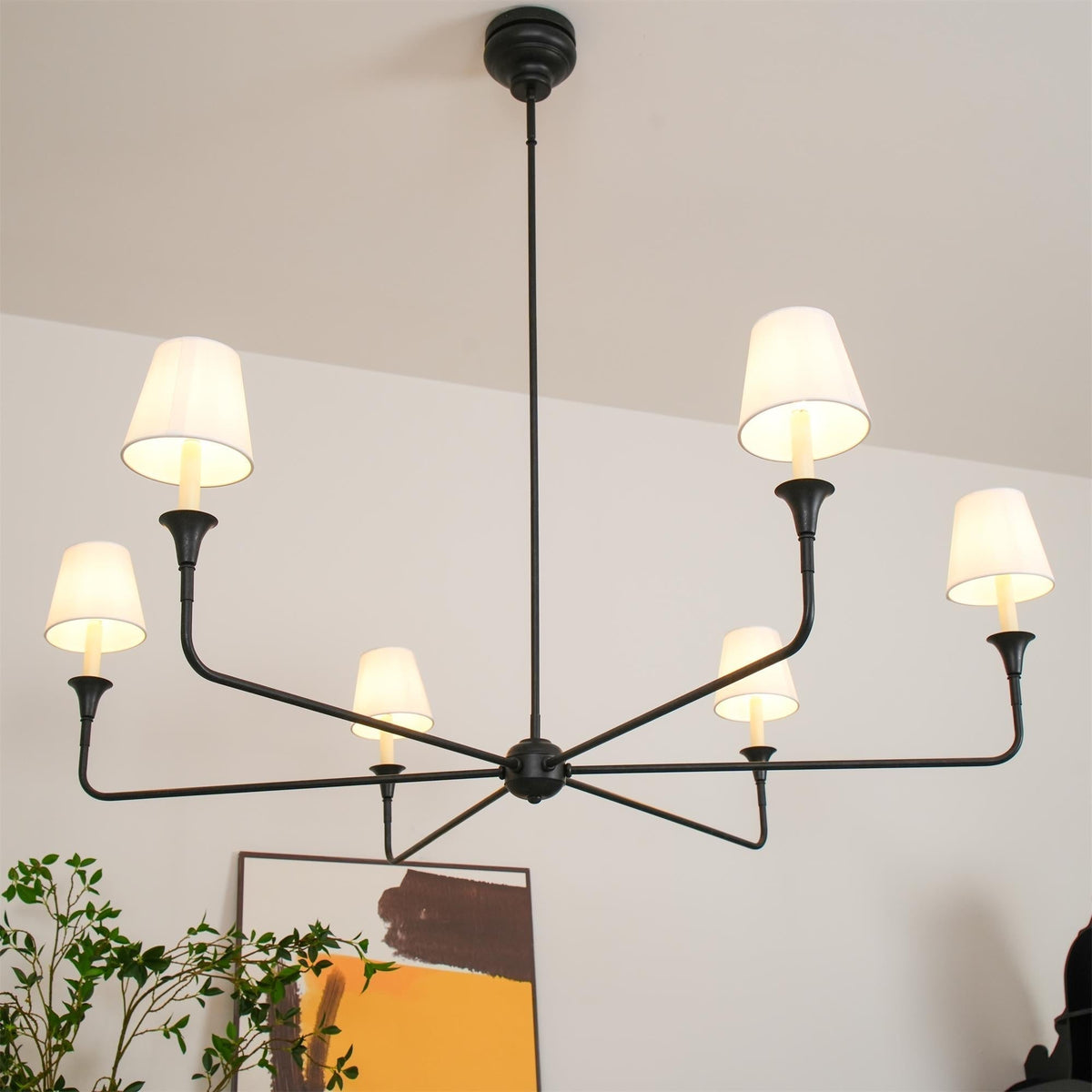 Arthaila Vintage Industrial Grande Stoff-Kronleuchter