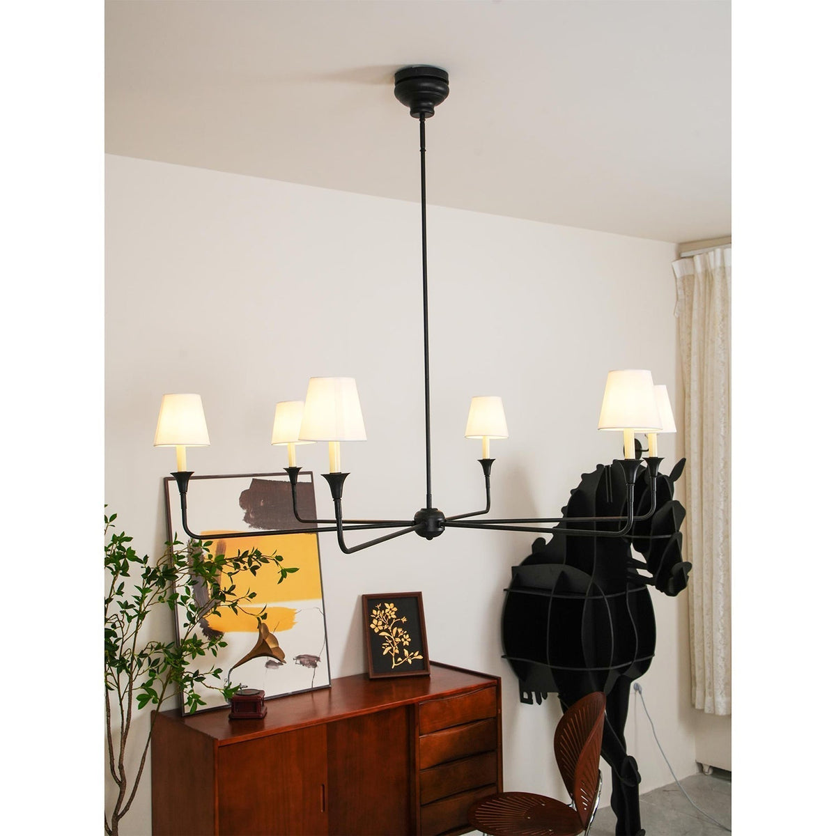 Arthaila Vintage Industrial Grande Stoff-Kronleuchter