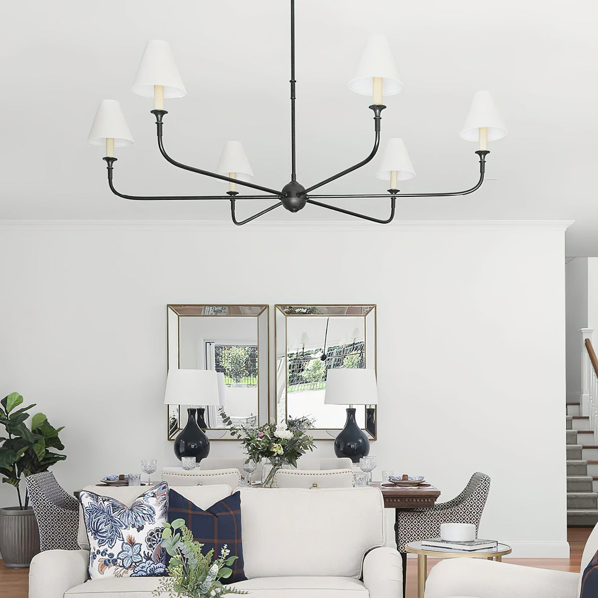 Arthaila Vintage Industrial Grande Stoff-Kronleuchter
