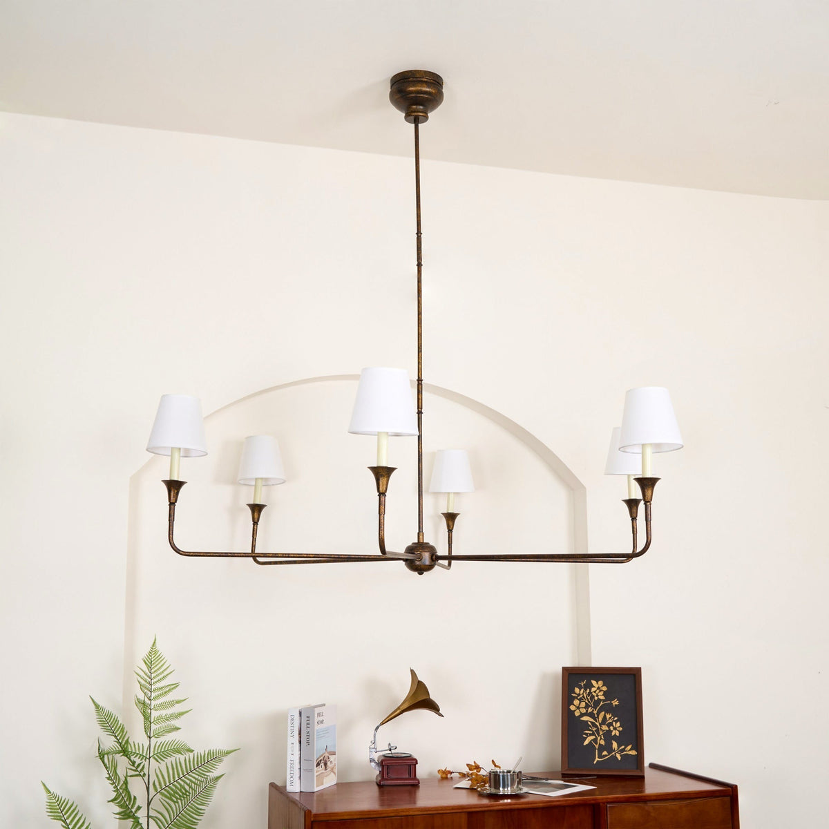 Arthaila Vintage Industrial Grande Stoff-Kronleuchter