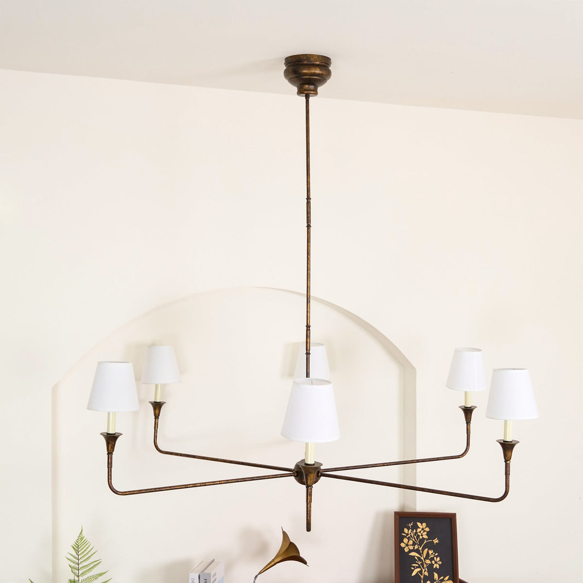 Arthaila Vintage Industrial Grande Stoff-Kronleuchter