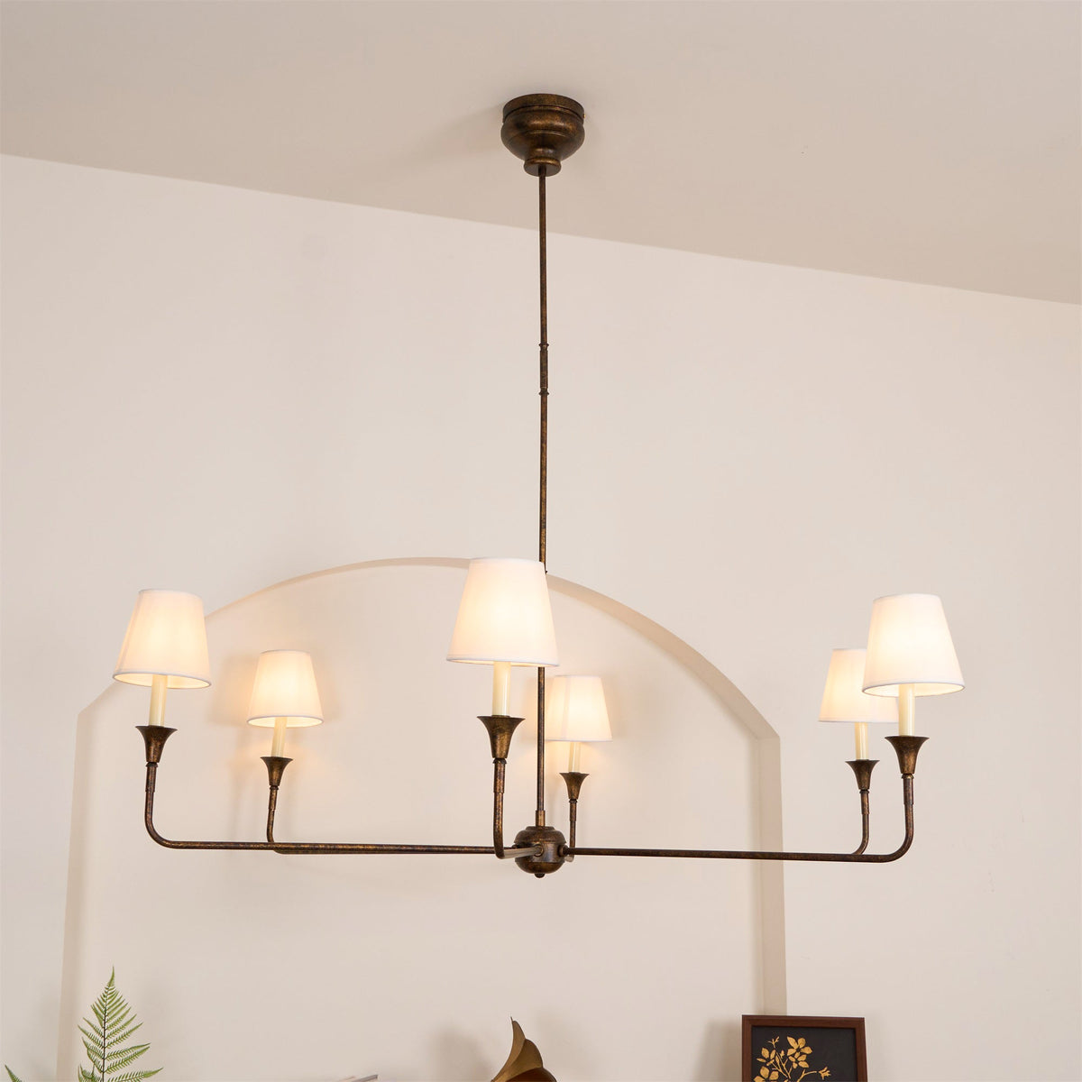 Arthaila Vintage Industrial Grande Stoff-Kronleuchter