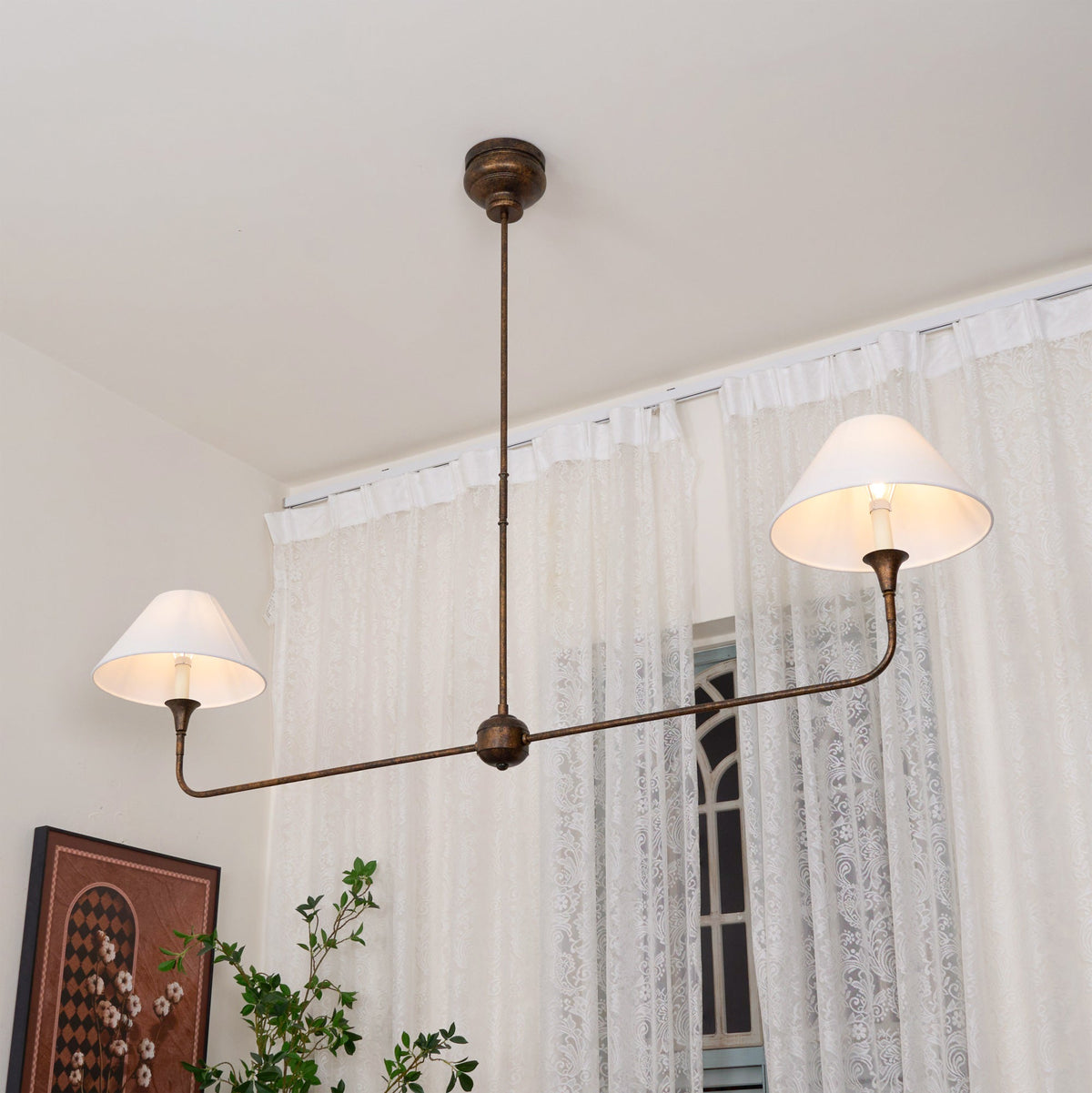 Norli Moderner linearer LED-Kronleuchter aus Metall