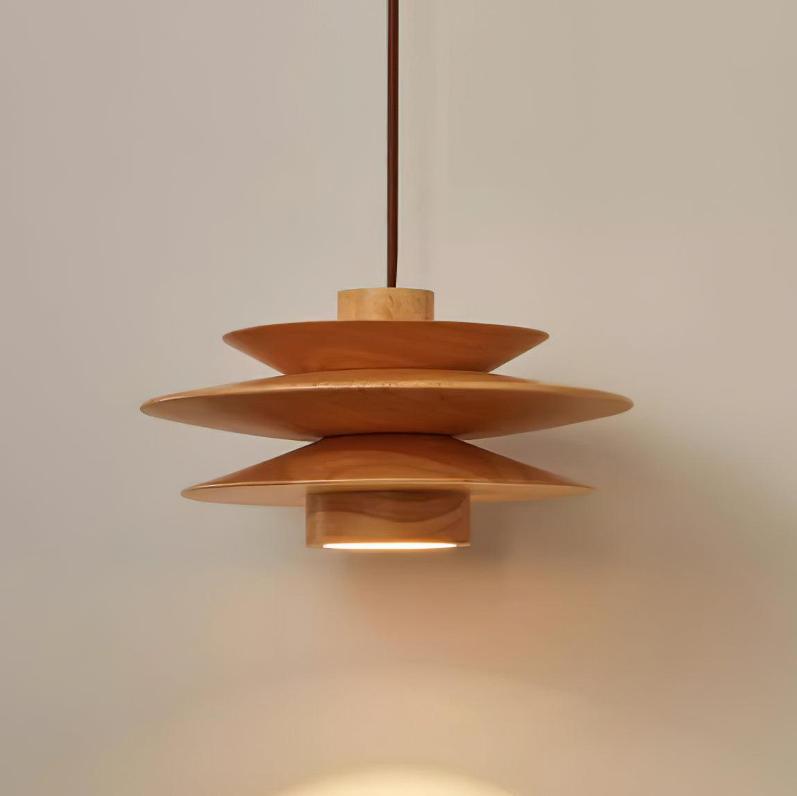 Axis Mid-Century-Pendelleuchte aus Walnussholz