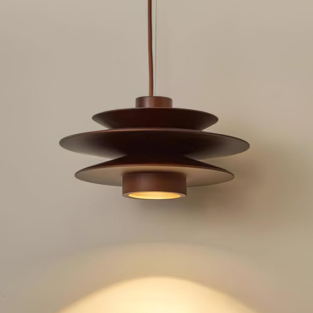 Axis Mid-Century-Pendelleuchte aus Walnussholz