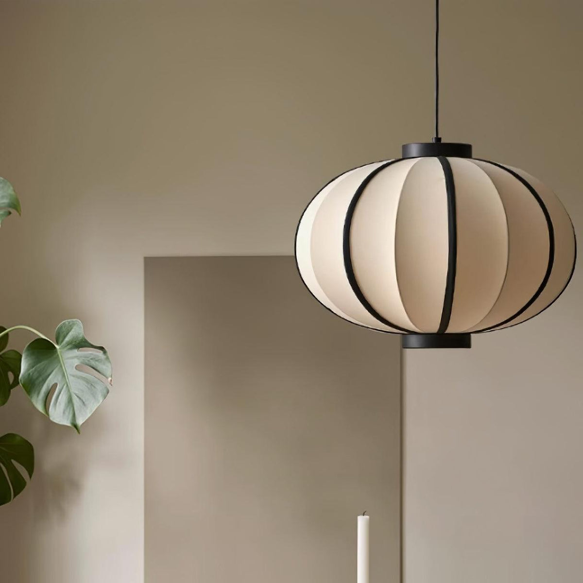 Lumara Pendelleuchte Stoff Laterne Rahmen Vintage