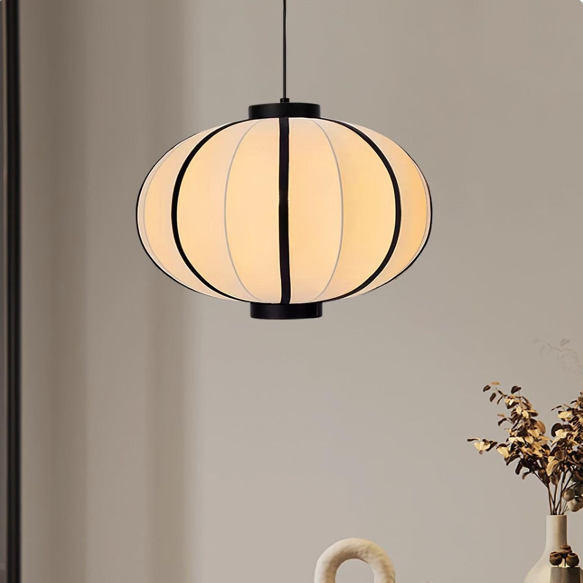 Lumara Pendelleuchte Stoff Laterne Rahmen Vintage