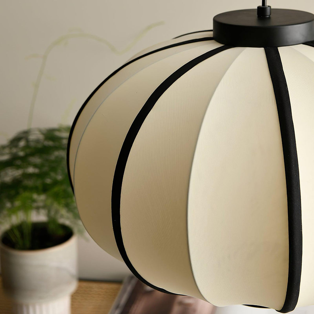 Lumara Pendelleuchte Stoff Laterne Rahmen Vintage