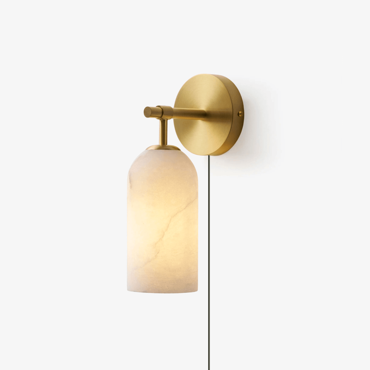 Pillar Alabaster Wandleuchte mit Stecker