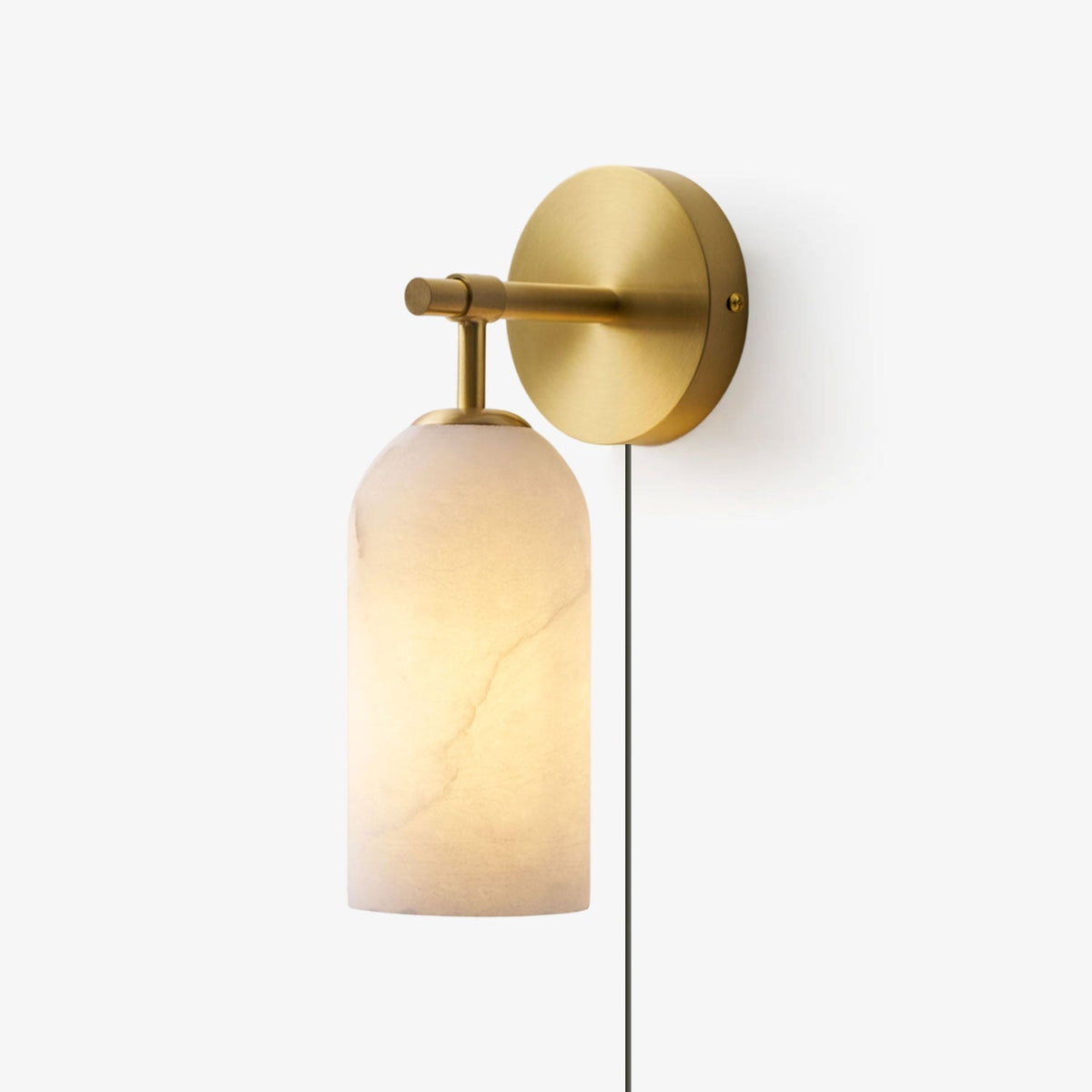 Pillar Alabaster Wandleuchte mit Stecker