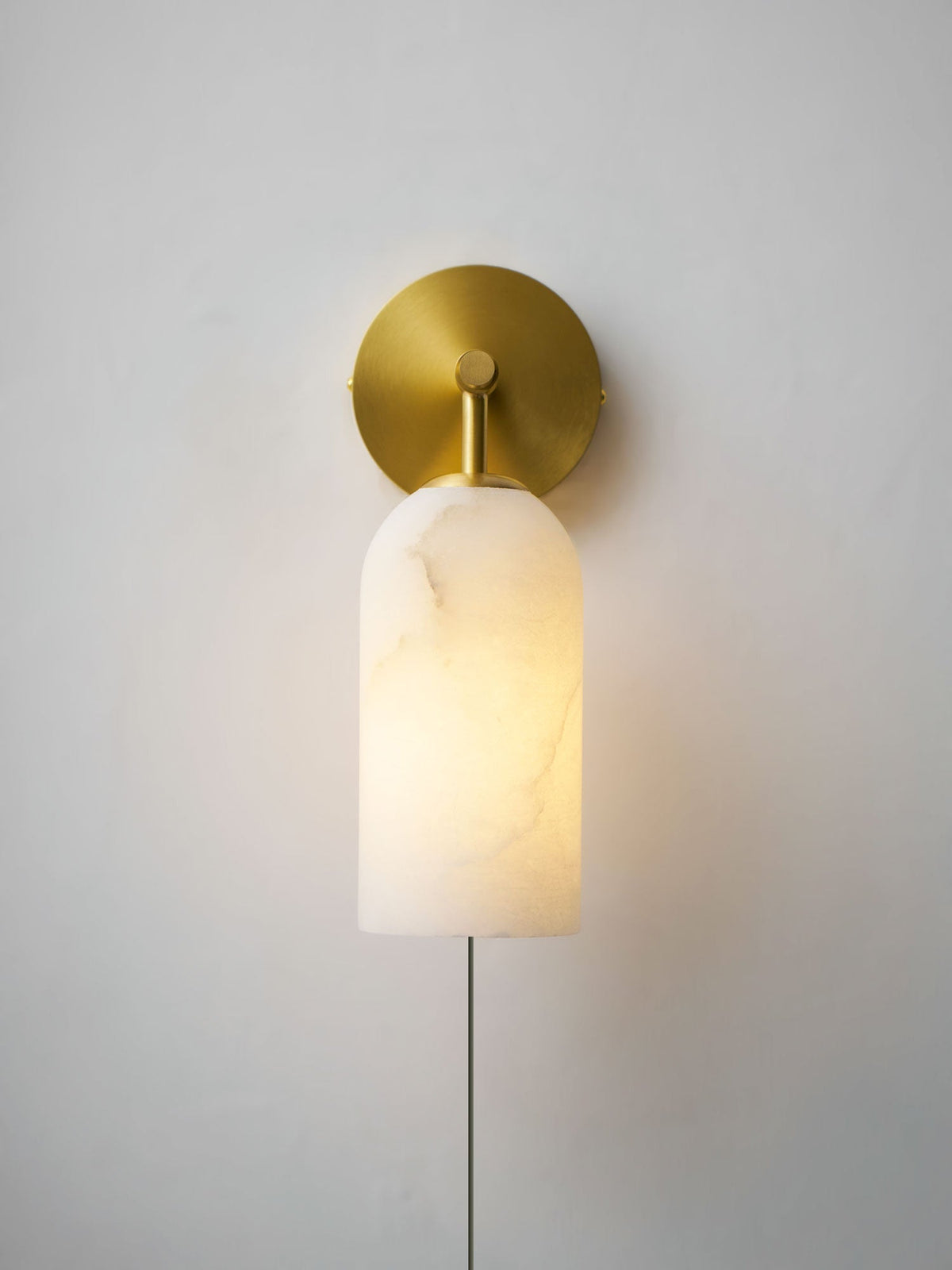 Pillar Alabaster Wandleuchte mit Stecker