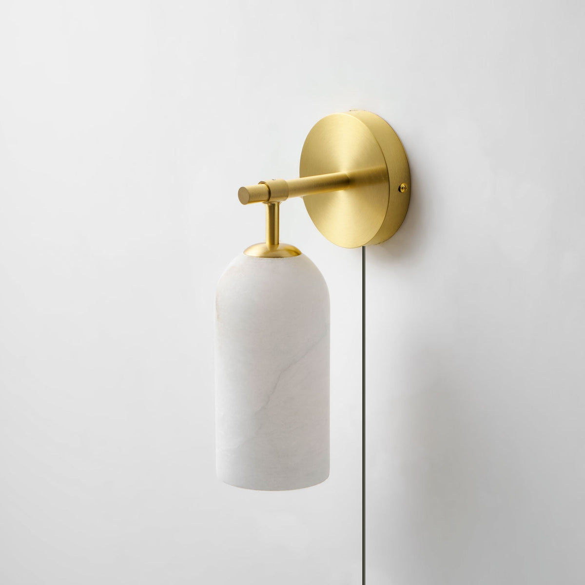 Pillar Alabaster Wandleuchte mit Stecker