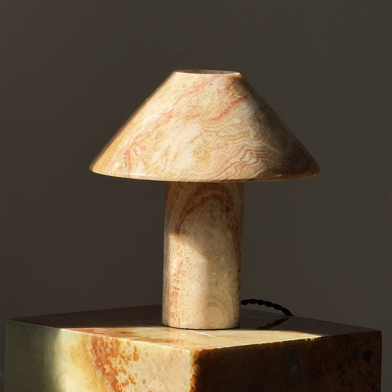 Pillar Stone Tischleuchte Cyan Onyx