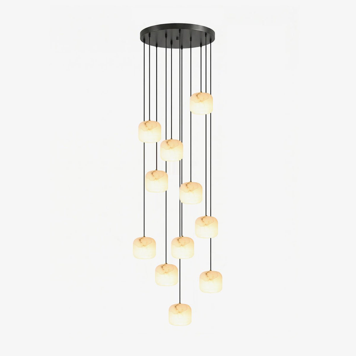 Serelle Alabaster-Kronleuchter Cluster