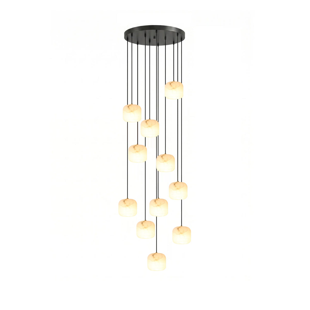 Serelle Alabaster-Kronleuchter Cluster