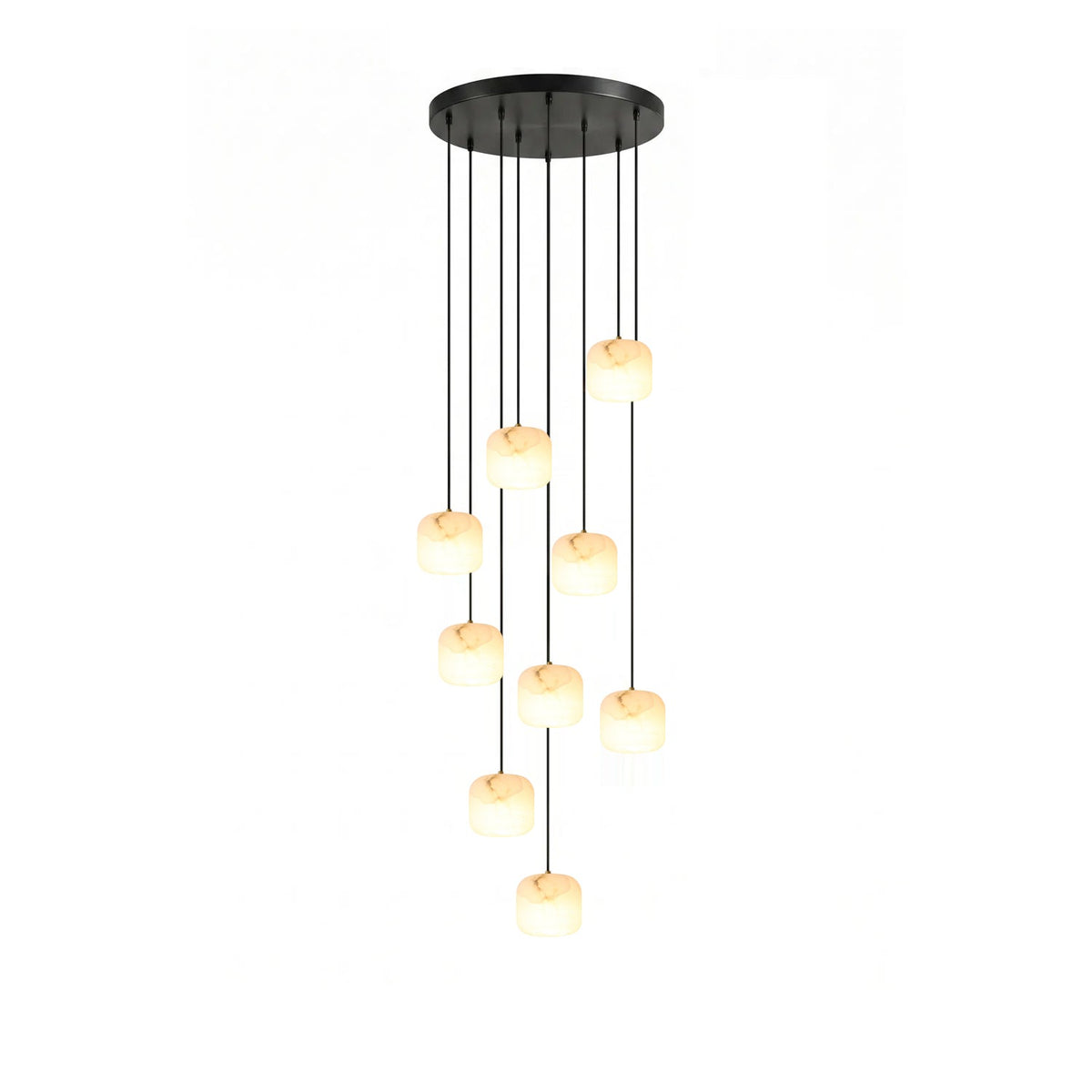 Serelle Alabaster-Kronleuchter Cluster
