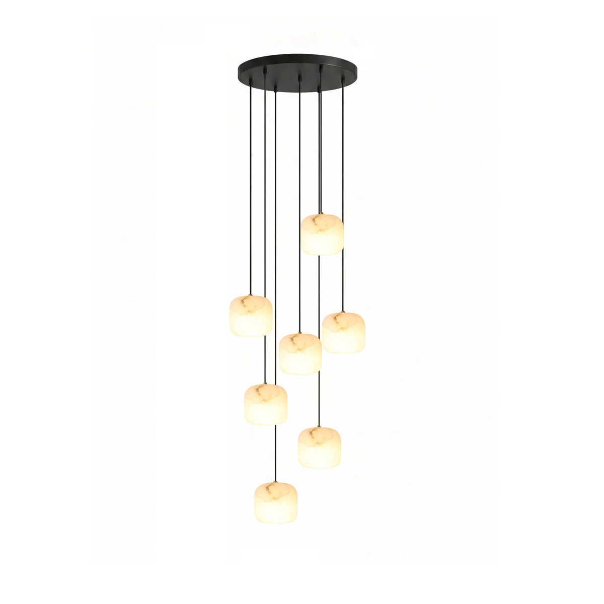 Serelle Alabaster-Kronleuchter Cluster