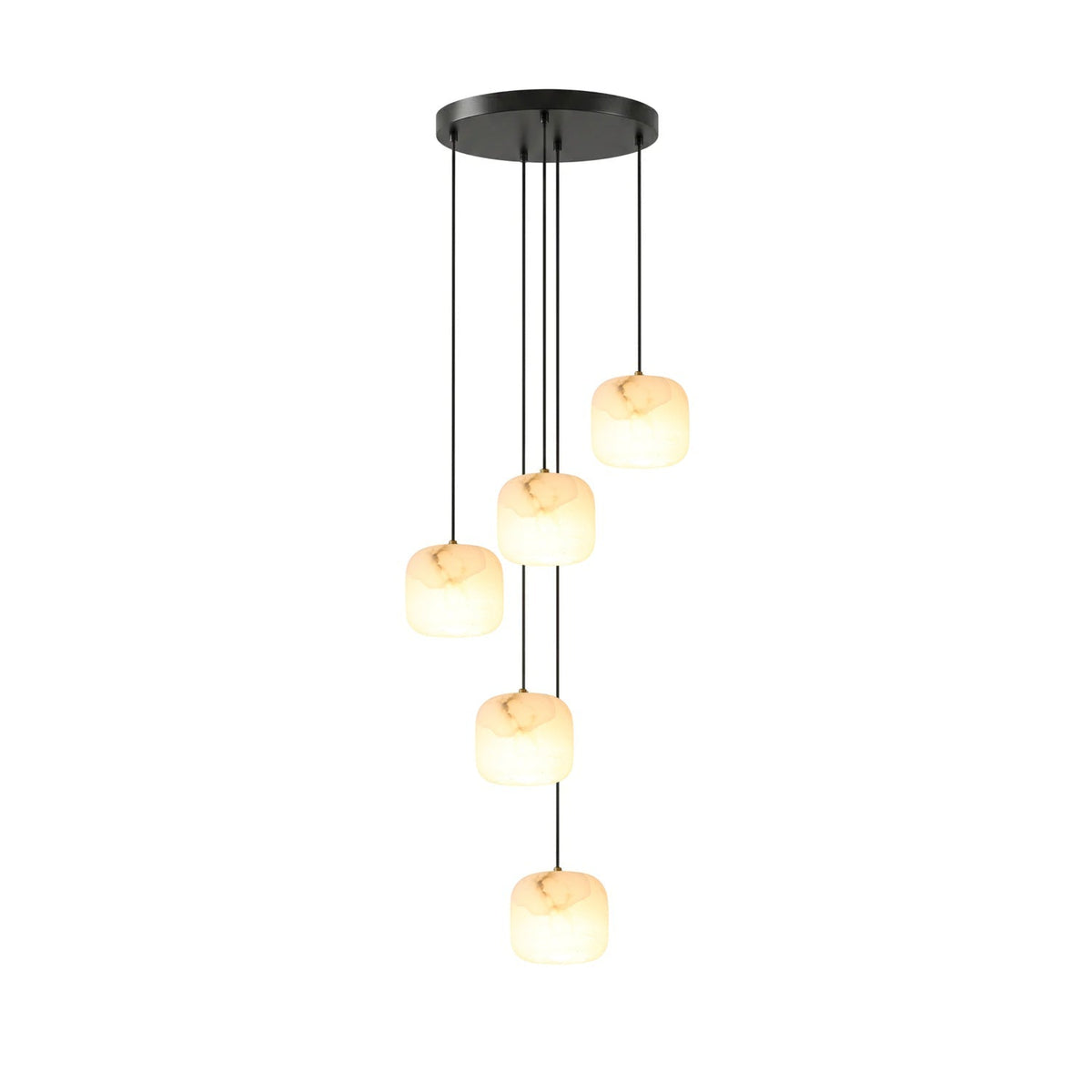 Serelle Alabaster-Kronleuchter Cluster