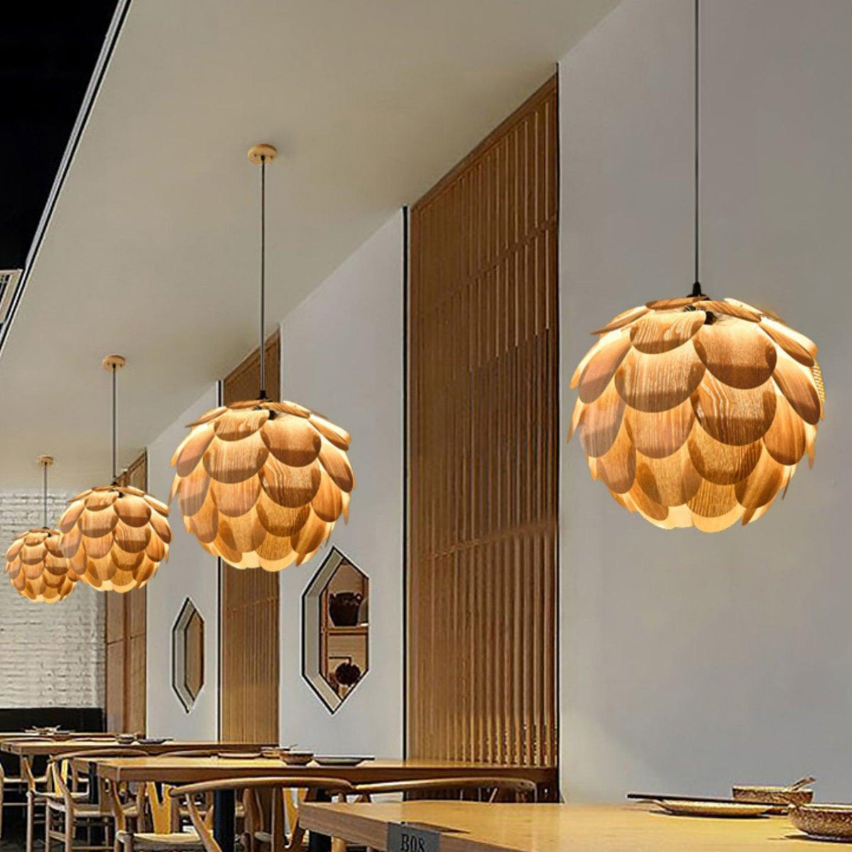 Wlara moderne Pendelleuchte aus Holz