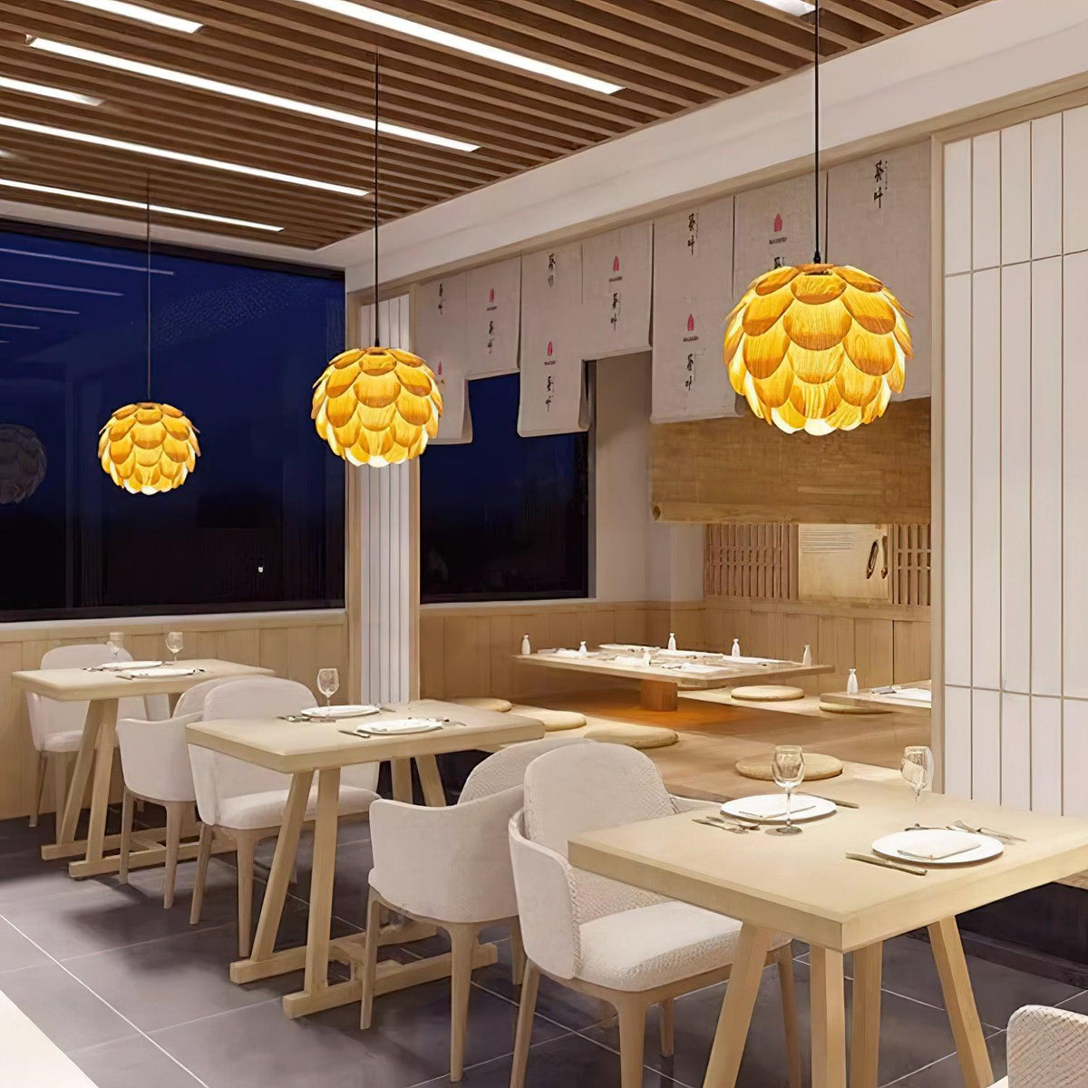 Wlara moderne Pendelleuchte aus Holz