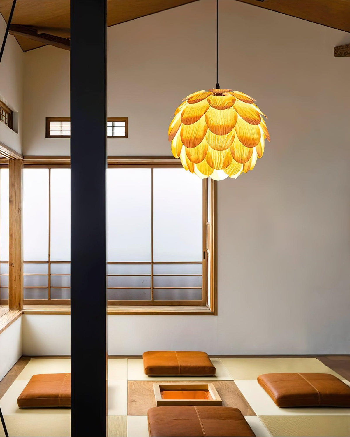 Wlara moderne Pendelleuchte aus Holz
