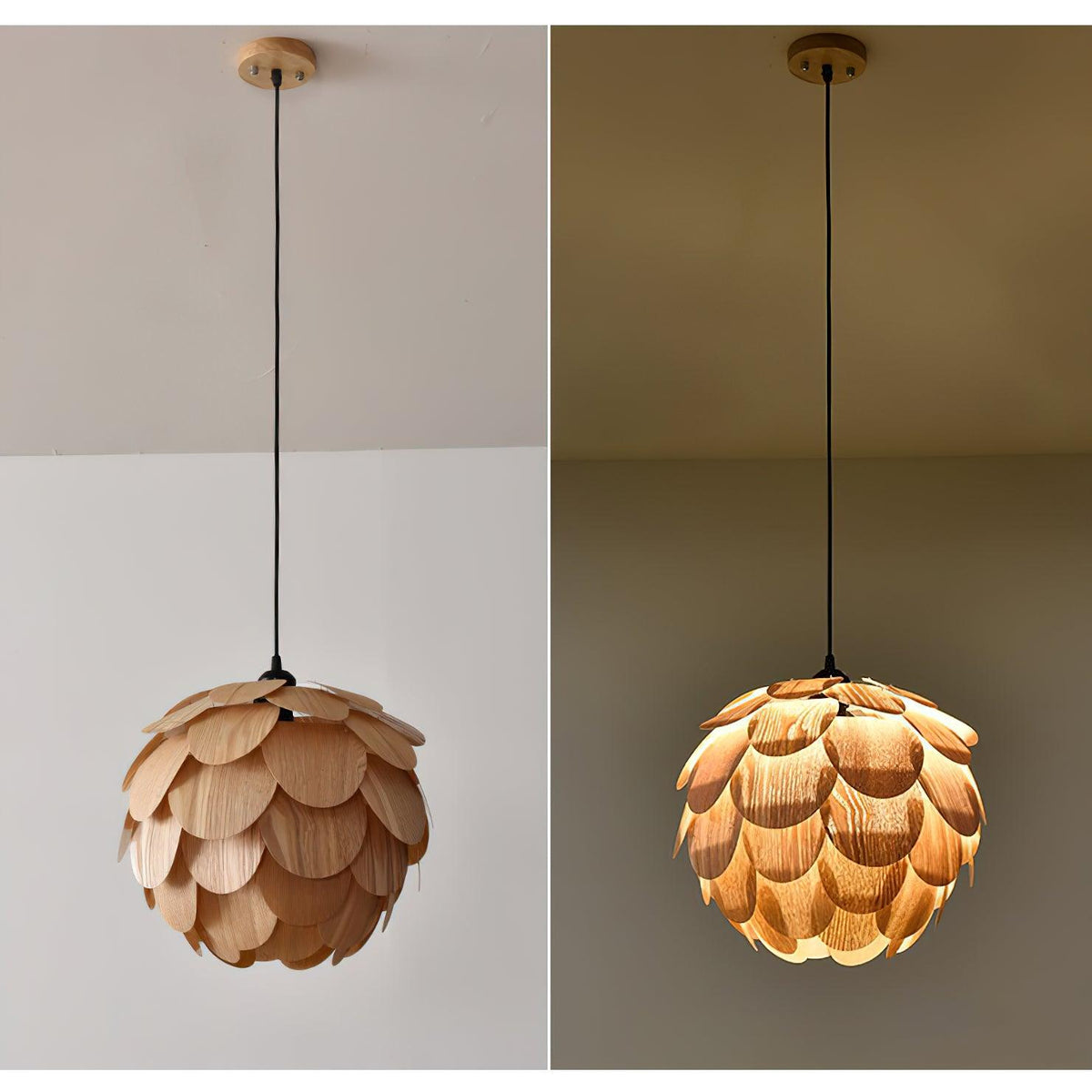 Wlara moderne Pendelleuchte aus Holz