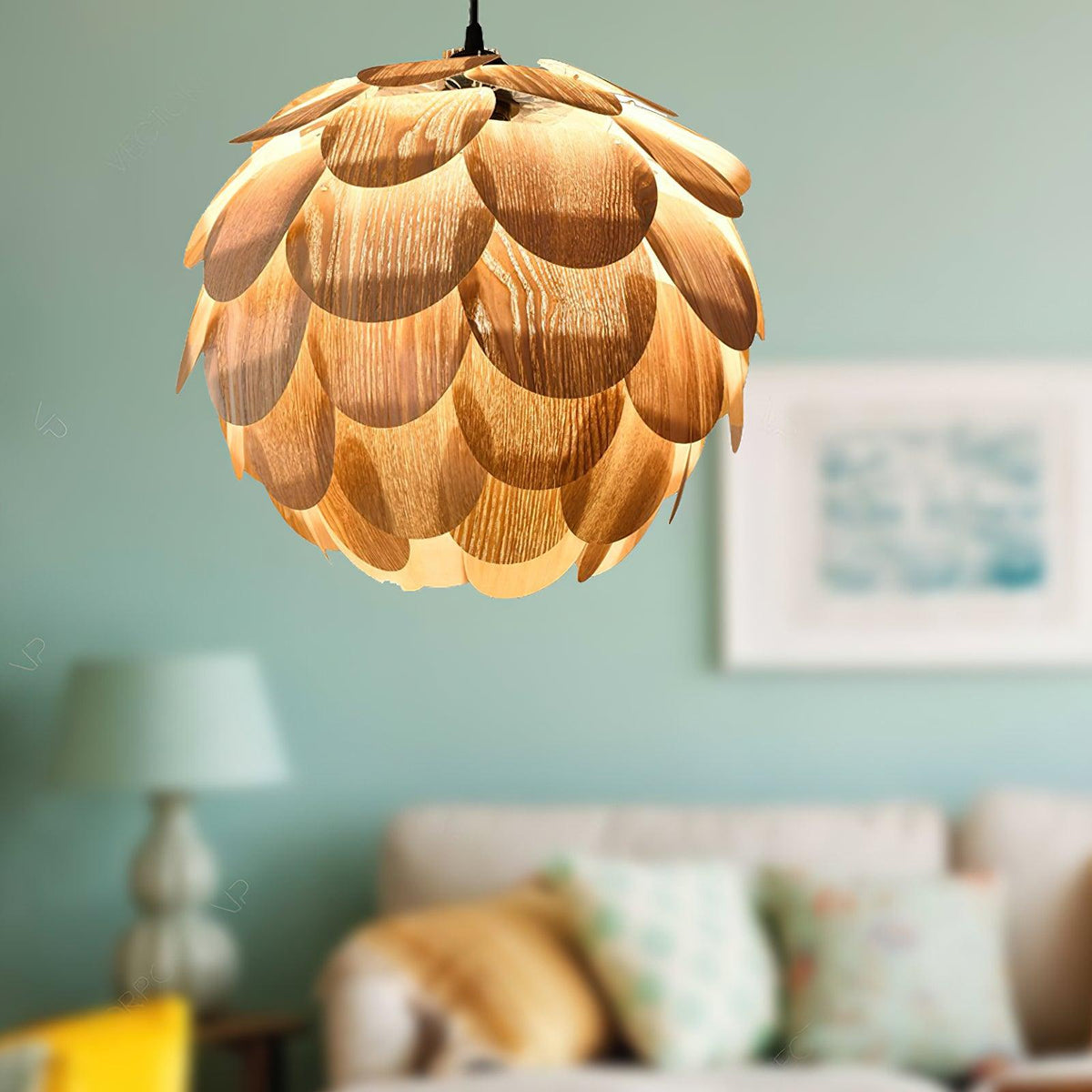 Wlara moderne Pendelleuchte aus Holz