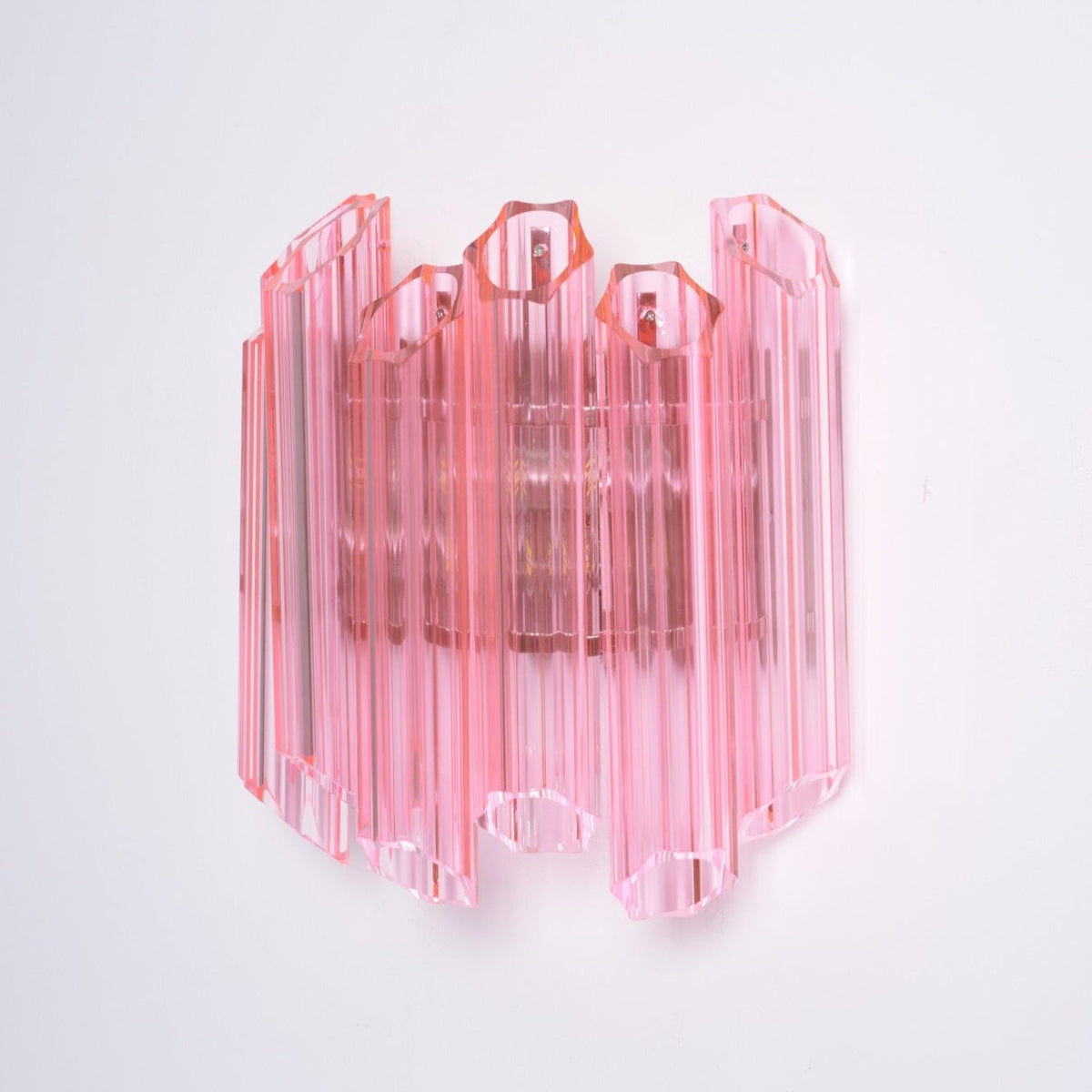Aurora Wandleuchte Rosa Murano-Glasrohr