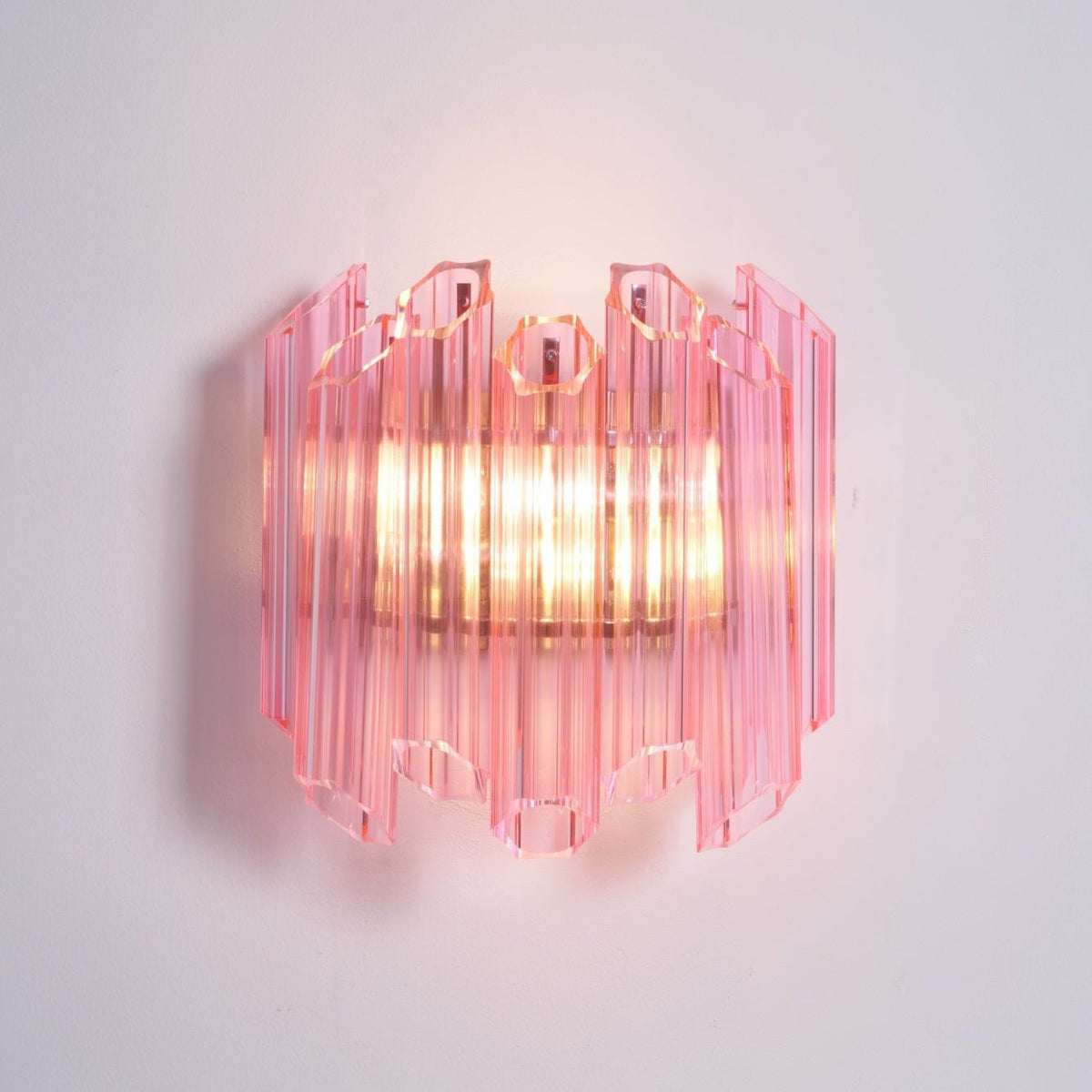 Aurora Wandleuchte Rosa Murano-Glasrohr