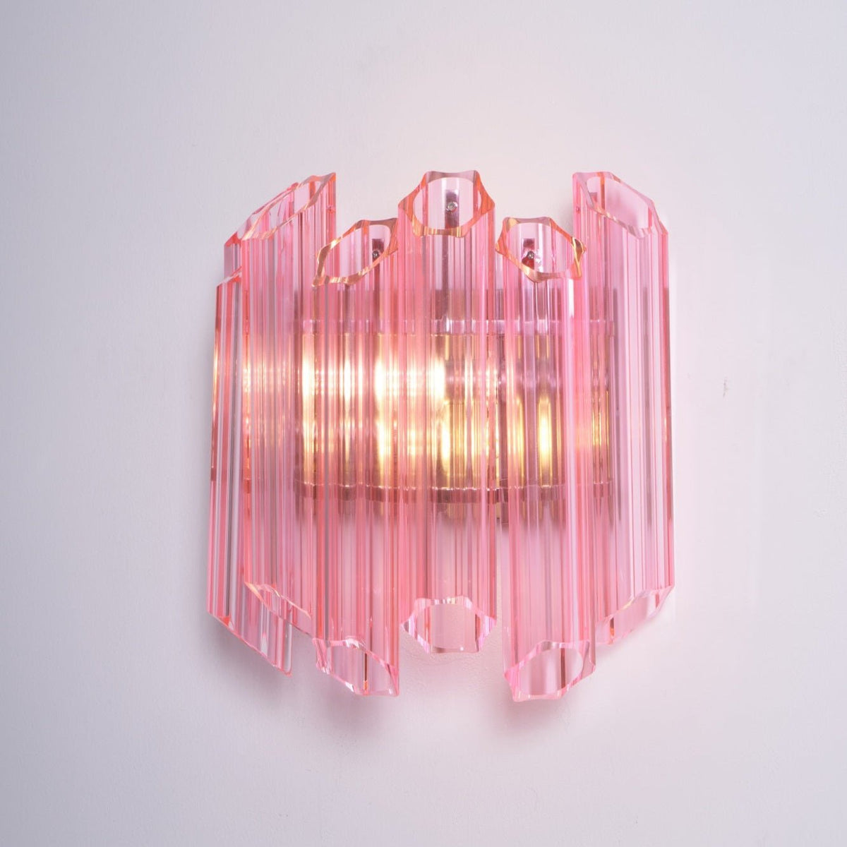 Aurora Wandleuchte Rosa Murano-Glasrohr
