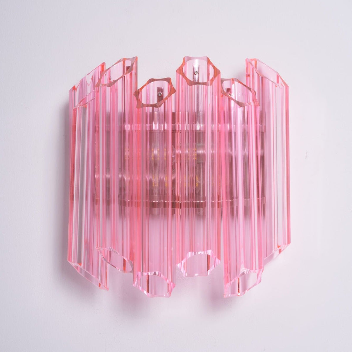Aurora Wandleuchte Rosa Murano-Glasrohr